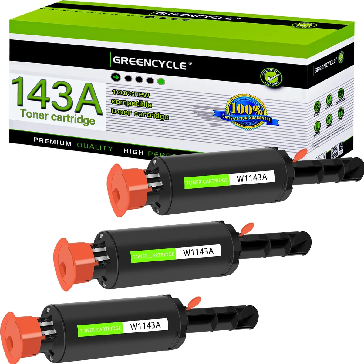 GREENCYCLE GREENCYCLE W1143A Compatible Toner Cartridge 3 Pack — product photo