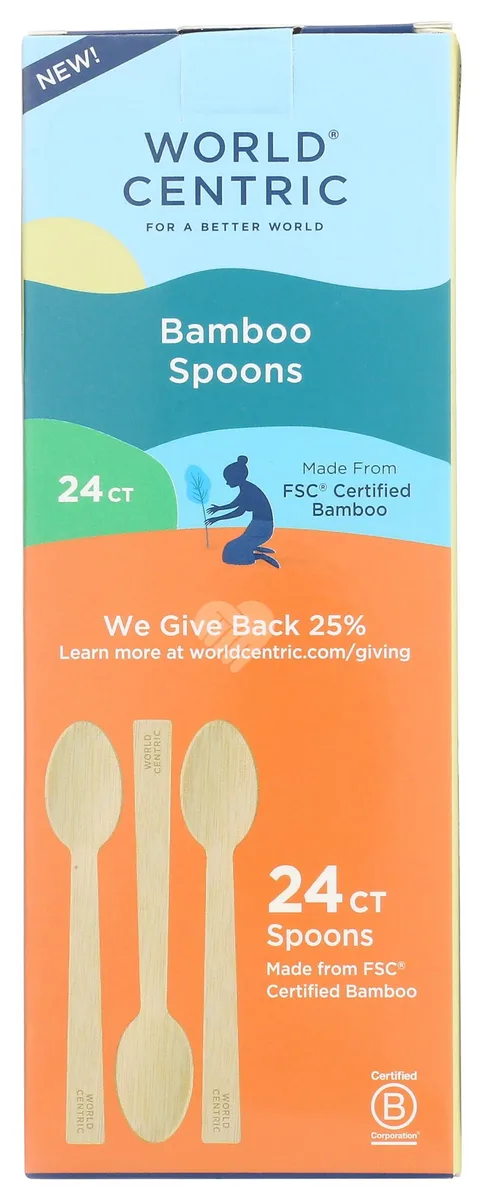 No Sew No Sew Bamboo Cutlery Spoons 24-Piece — product photo