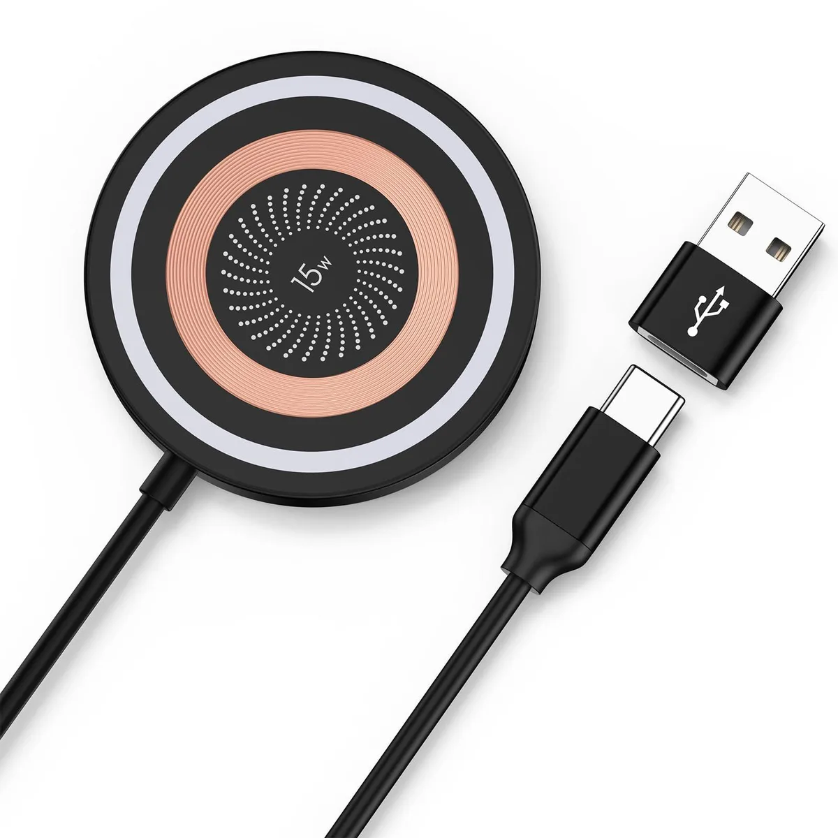 No Sew No Sew CWD-V063 15W Magnetic Wireless Charger Pad Black — product photo