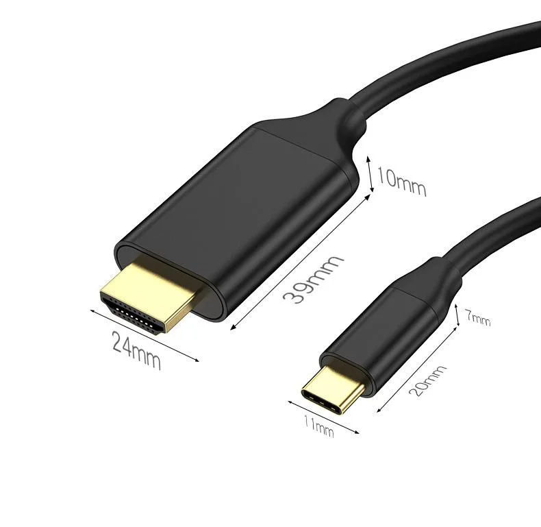 China Bks China Bks 1.8m USB3.1 Type-C to HDMI 4K 30Hz Cable — product photo