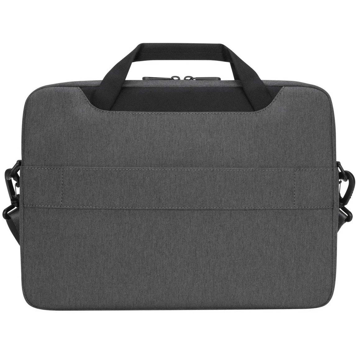 Grey woven slipcase for 13-14 inch notebook with handle and shoulder strap