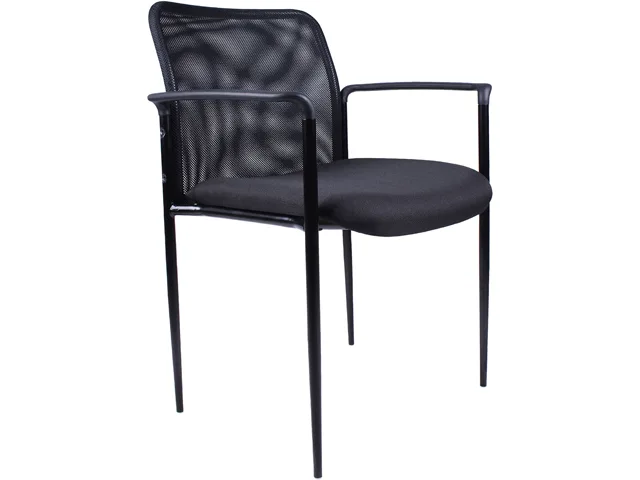 BOSS Office Products BOSS Office Products B6909-BK Stackable Mesh Guest Chair 24W 33H 250lb — product photo