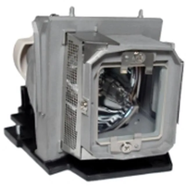 Black rectangular projector lamp module with integrated housing and connector, ready for installation