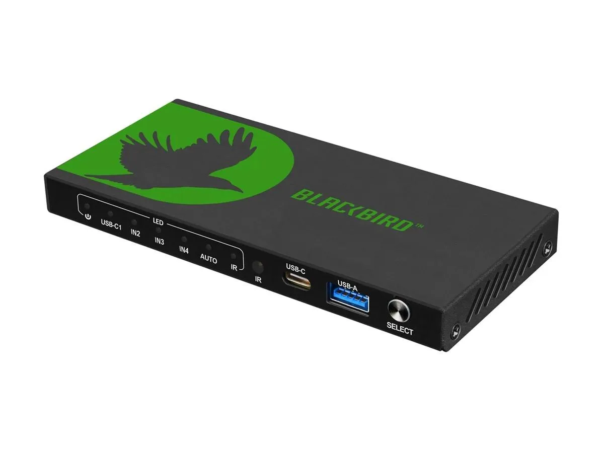 Monoprice Inc. Monoprice Inc. 144555 Blackbird Pro-Sumer 4K60 UHD Video Switch 3xHDMI 1xUSB-C 18Gbps — product photo