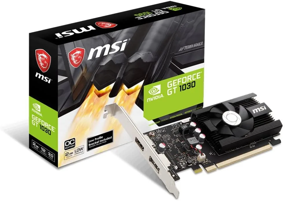 MSI MSI GT 1030 2GD4 LP OC graphics card — product photo