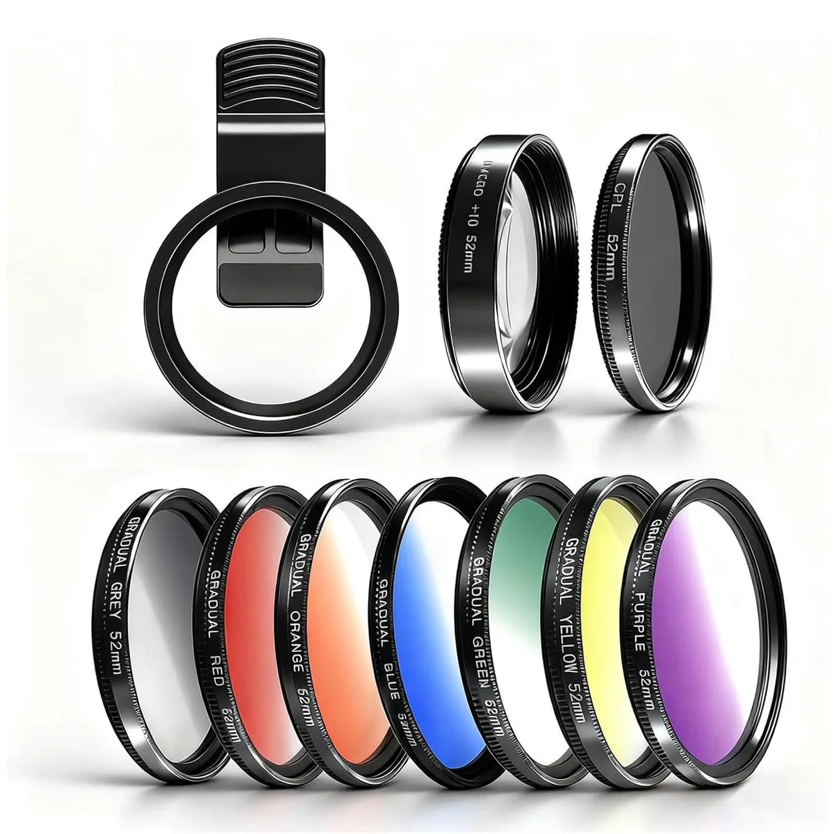 10-in-1 Camera Lens Kit 52mm — product photo