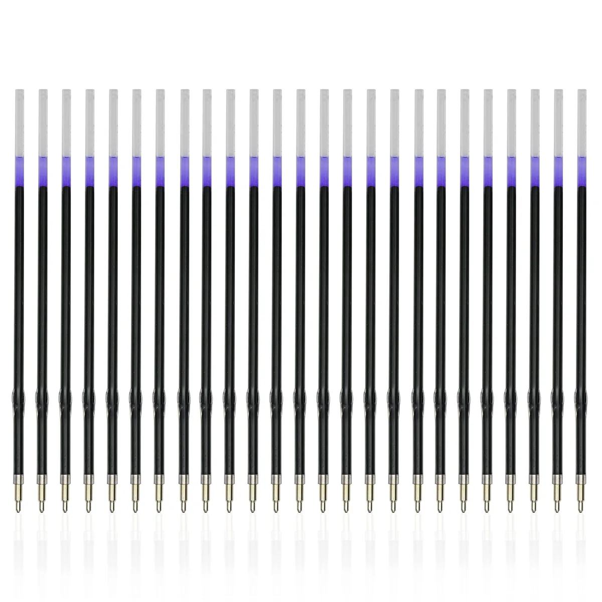 Box of 50 black ballpoint refills 112mm long 1.0mm tip