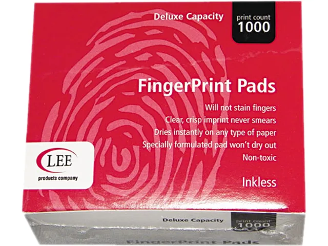 Small rectangular black inkless fingerprint pad