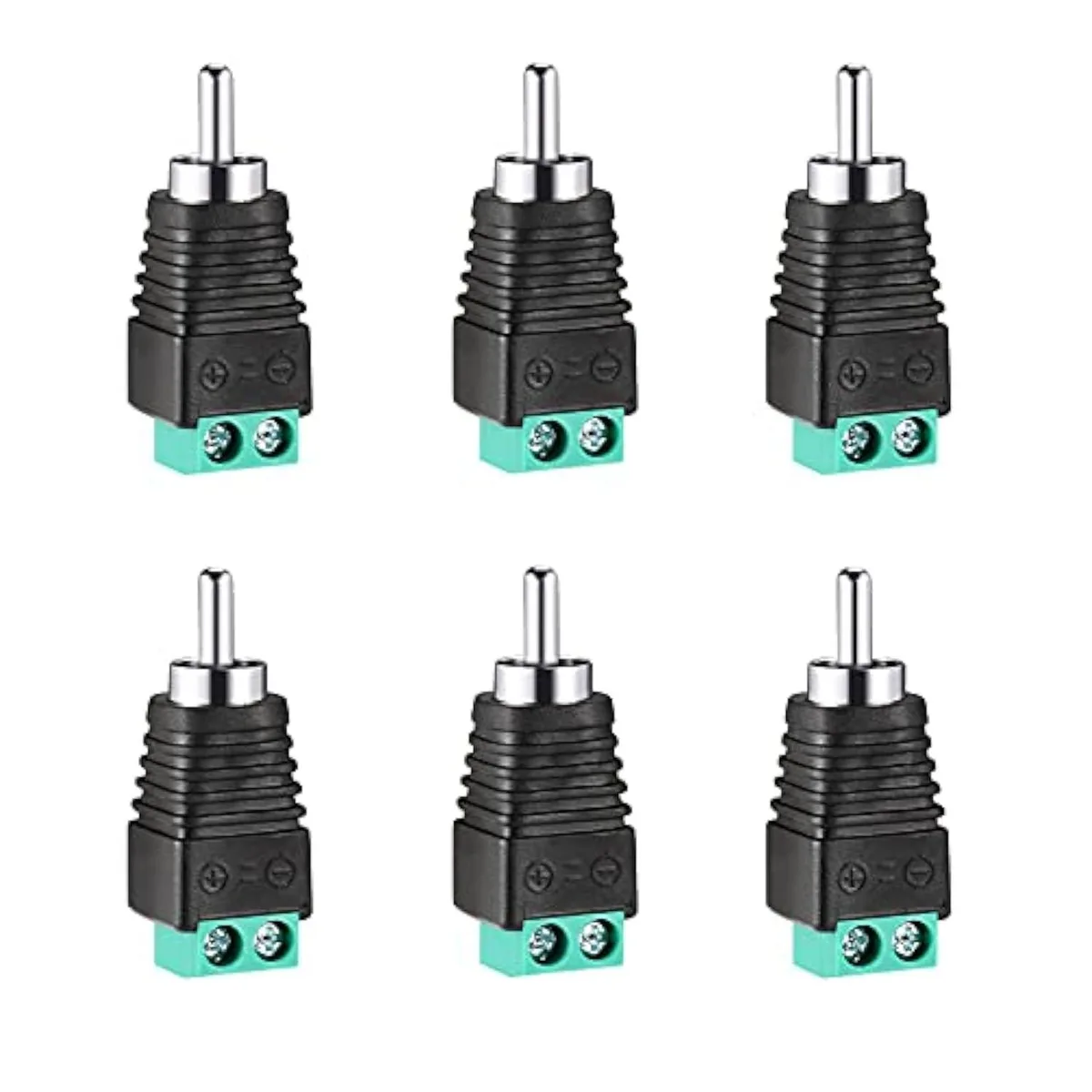 Boxwave Boxwave RCA Male Screw Terminal Audio Adapter 3 Pair 360° Grip — product photo