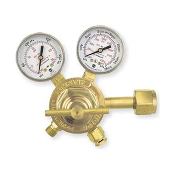 Victor SR260A-300 acetylene regulator, brass body, 2.5 inch gauge, T-handle control, CGA 300 inlet