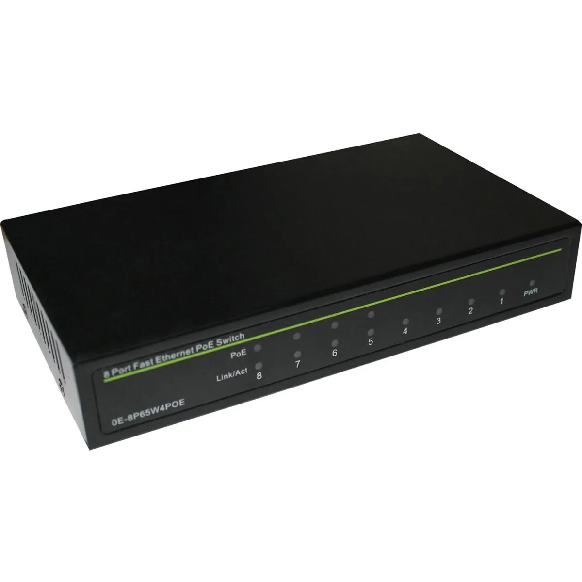 W Box Technologies W Box Technologies 8-Port 10/100 PoE+ Switch (4 PoE + 4 Switch) 62W 1.6Gbps — product photo