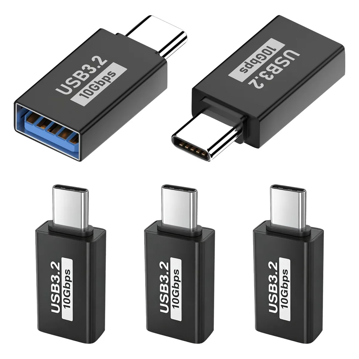  Nelumbo USB-C to USB-A 3.2 Gen 2 Adapter 10Gbps Side-by-Side — product photo