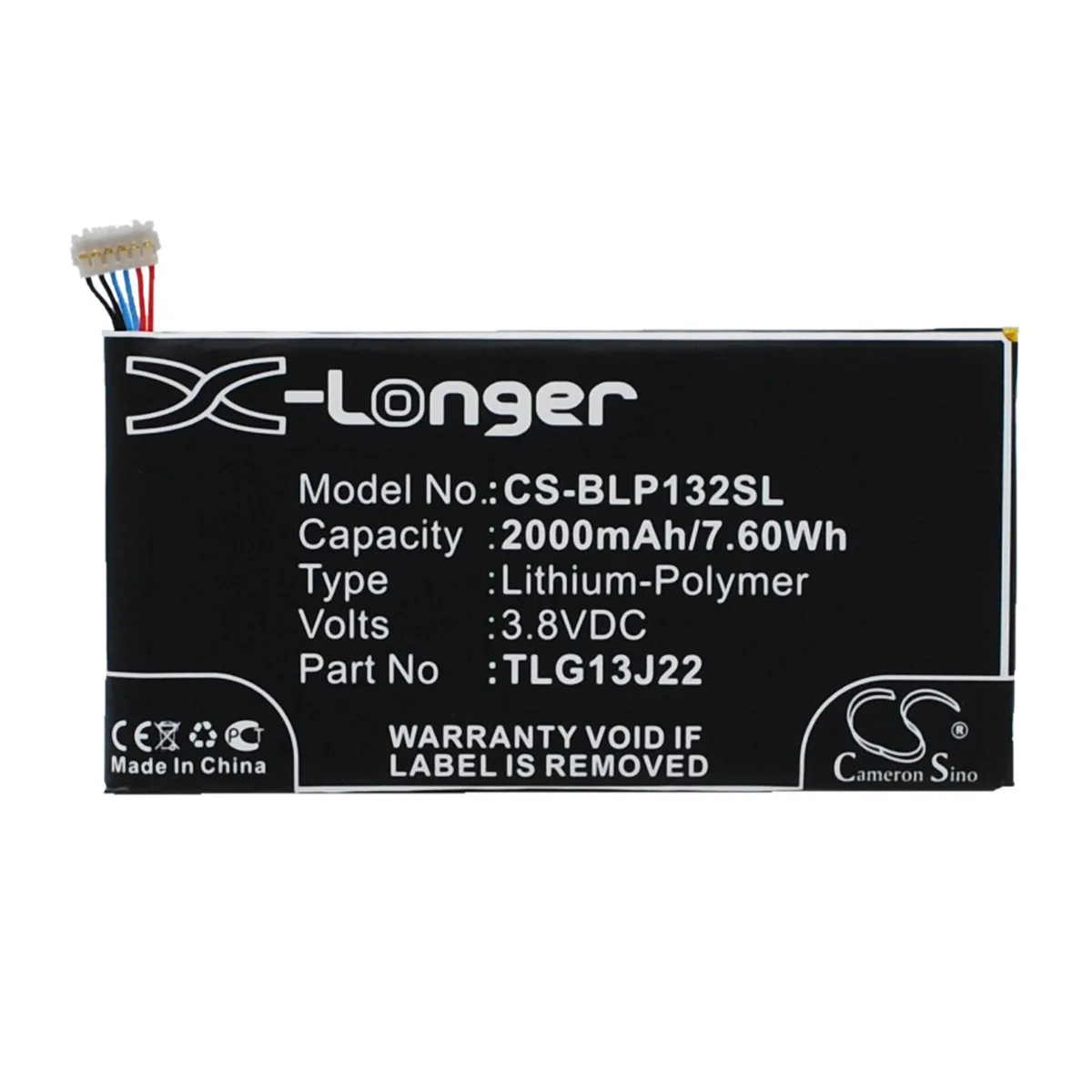 Cameron & Co Cameron & Co DS-CS-BLP132SL cell phone battery 3.8V 2000mAh — product photo