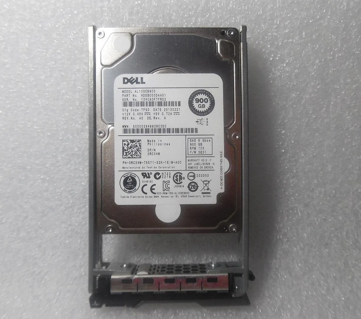 DELL DELL AL13SEB900 900GB 10K SAS 2.5" HDD internal hard drive — product photo