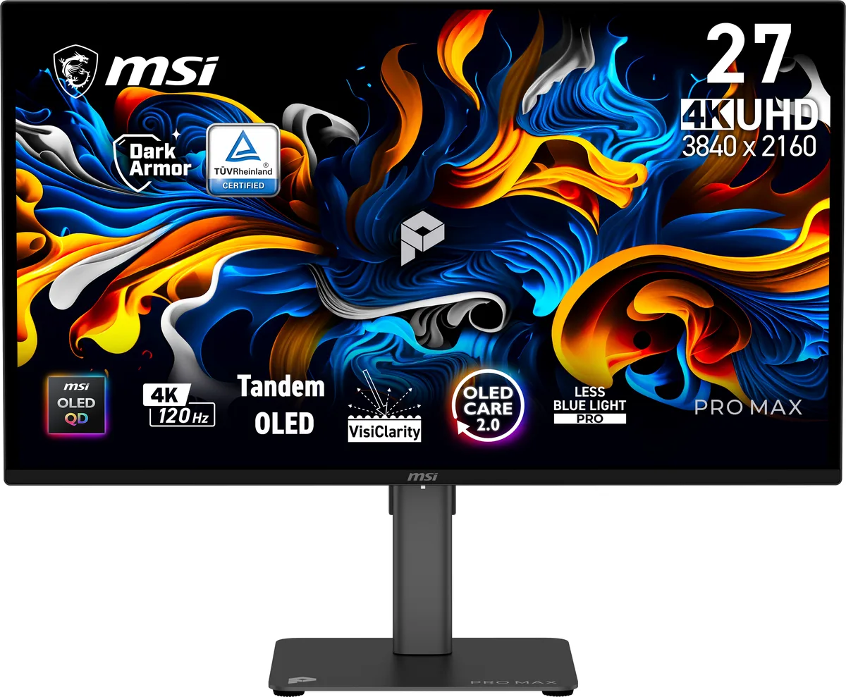 MSI MSI PRO MAX 271UPX12G 26.5" 4K 120Hz QD-OLED monitor — product photo