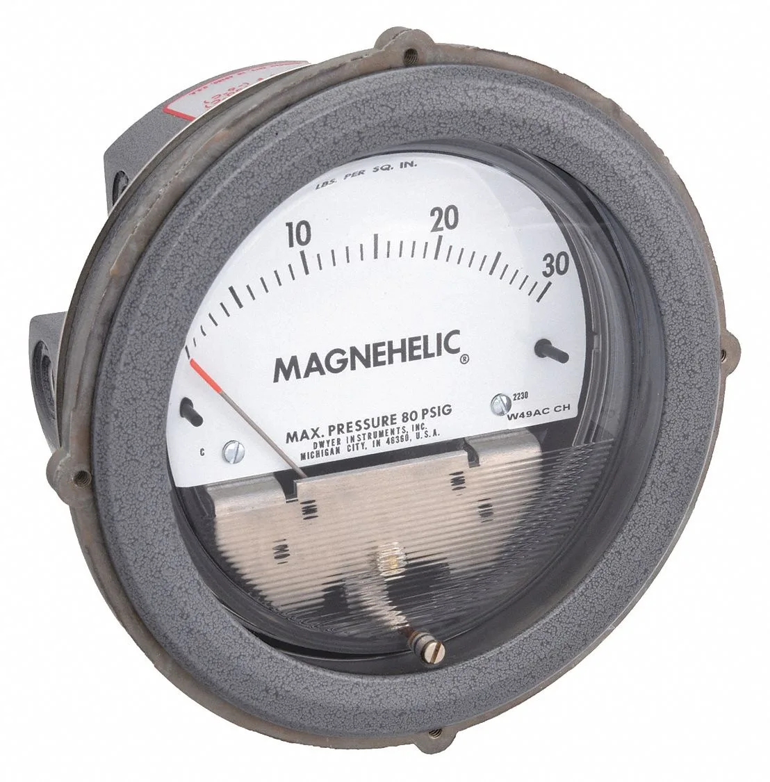 Dwyer Instruments Inc. Dwyer Instruments Inc. 2230 Differential Pressure Gauge 0-30 PSI Minor Division 1.00 — product photo