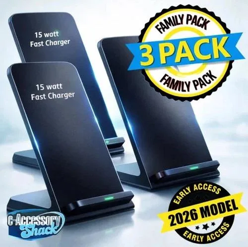NShi NShi 3 Pack 15W Wireless Charger Stand Dock Cradle — product photo