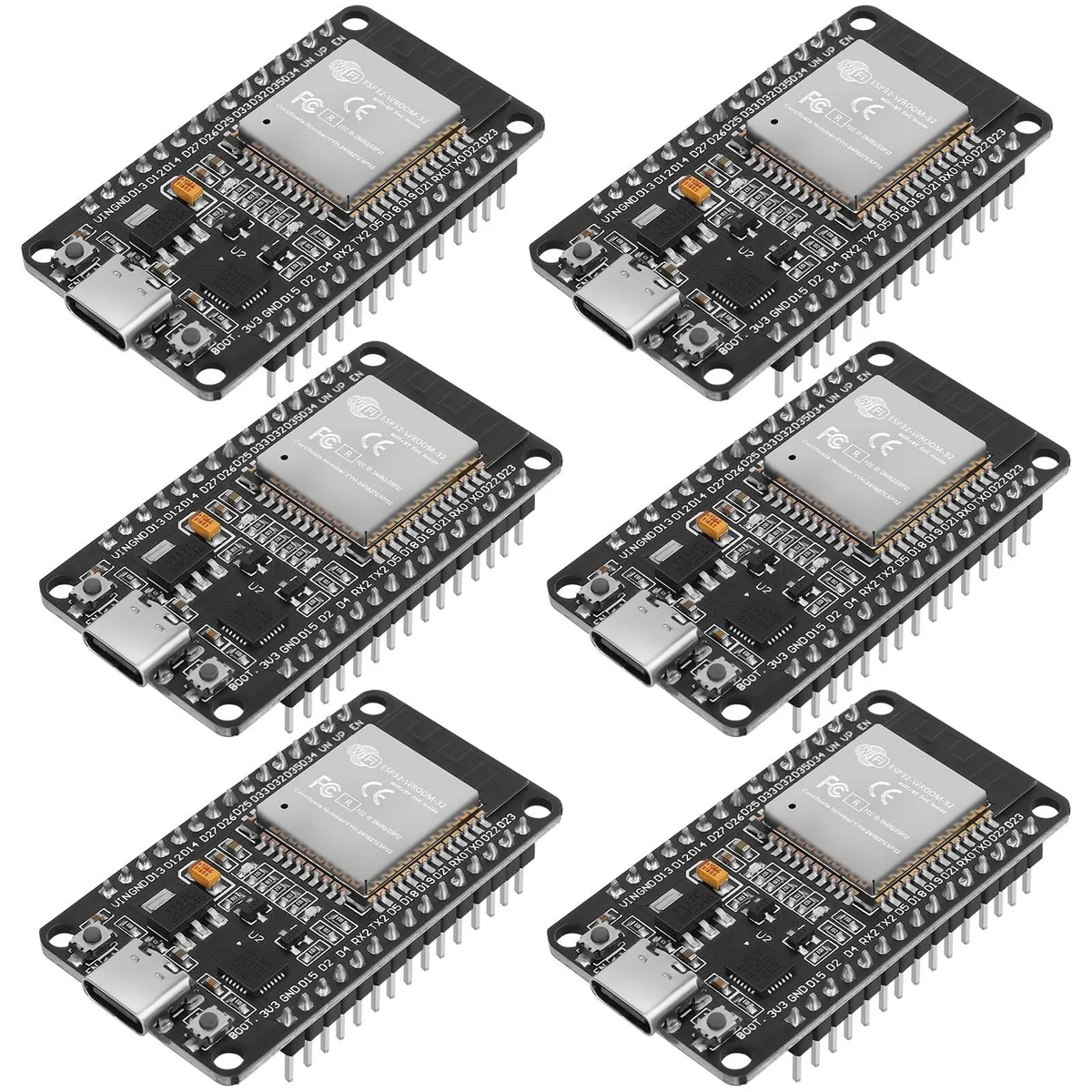 Bipra Bipra ESP32 Development Board ESP-WROOM-32 30 Pin 6 Pcs — product photo