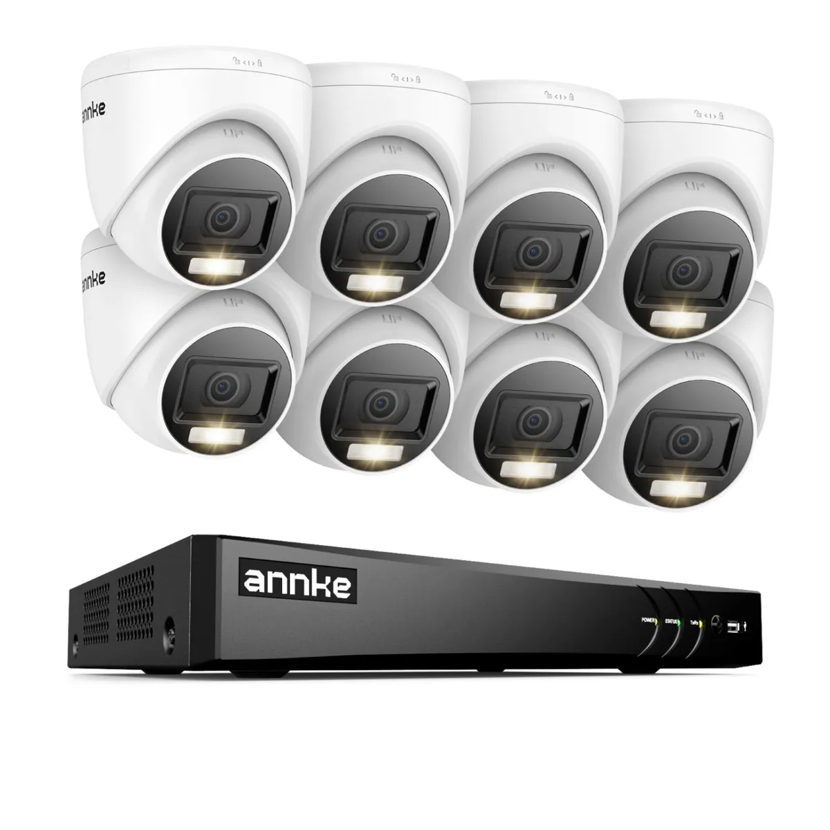Annke Annke 8CH 4K 5-in-1 DVR 8×2MP 66ft Night Vision White — product photo