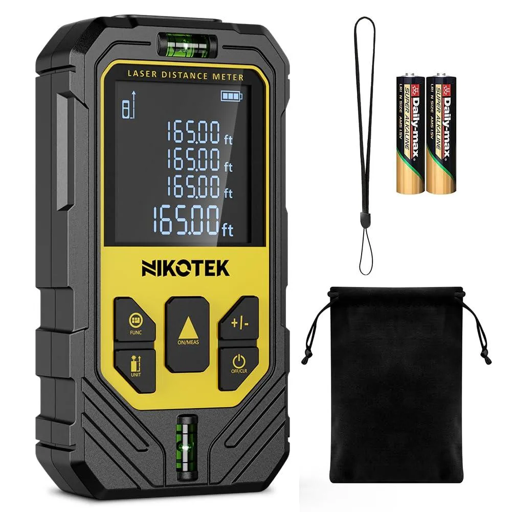  Nikotek US-NK50 Laser Distance Meter 165ft ±2mm IP54 99 Memory — product photo