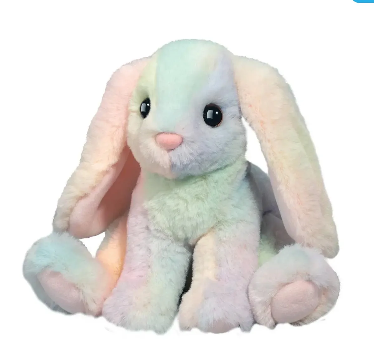 Douglas Toys Douglas Toys Mini Sweetie Soft Rainbow Bunny Stuffed Animal 6" sitting — product photo