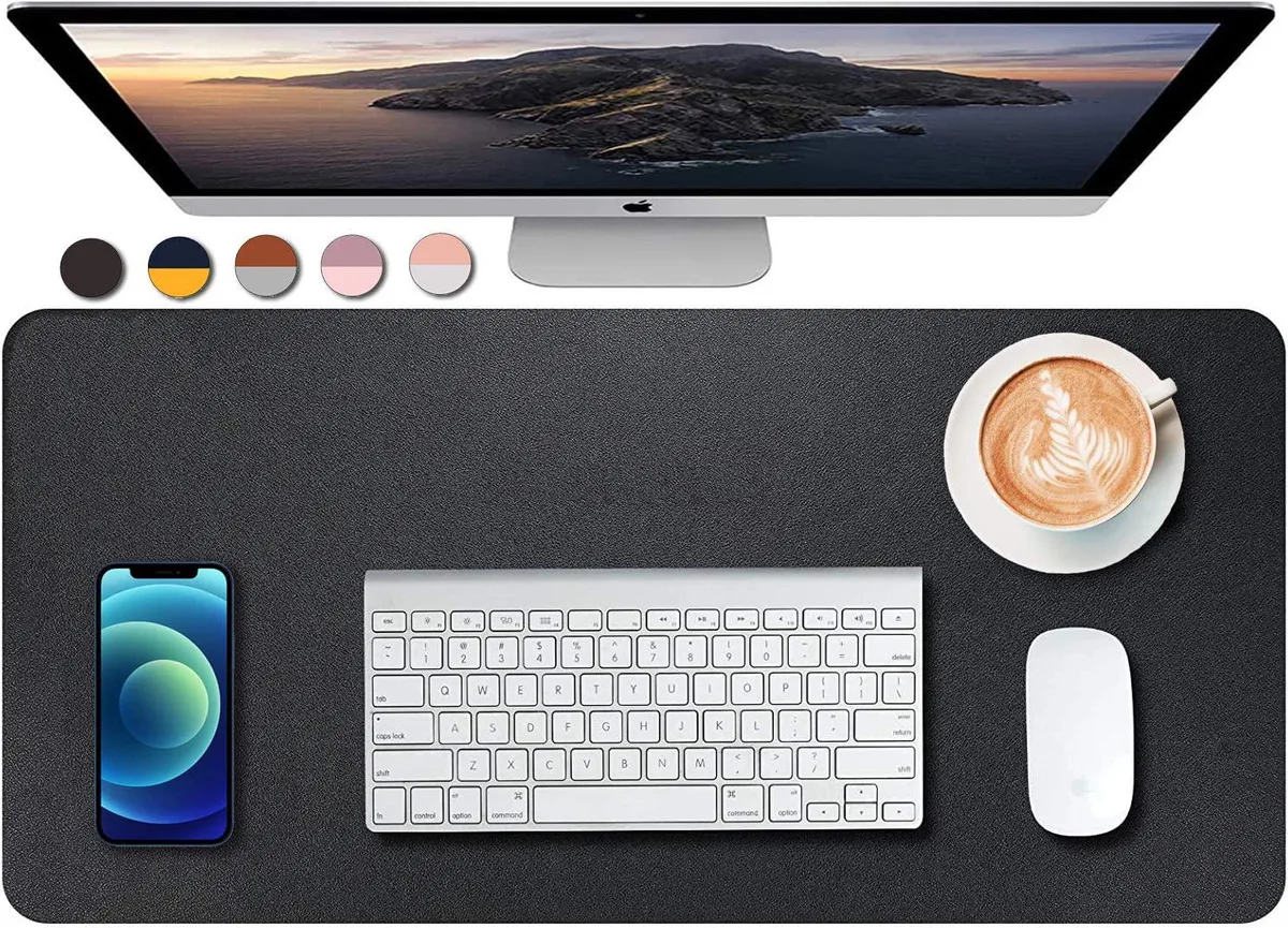 Mickey Technology Mickey Technology Dual-Sided PU Leather Desk Pad 34 x 15 Black — product photo