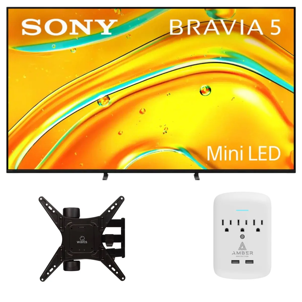 Sony Sony Bravia XR50 65" Mini-LED TV with Full-Motion Mount and 3-Outlet Surge Protector — product photo