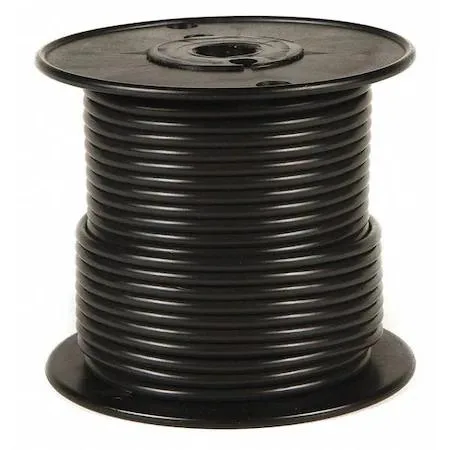 Coil of black 20 AWG stranded PVC wire 100 ft
