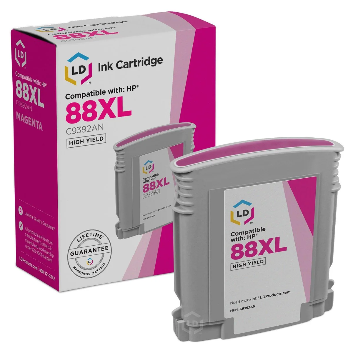 LD Products LD Products 88XL Magenta Ink Cartridge C9392AN 1700 Pages — product photo