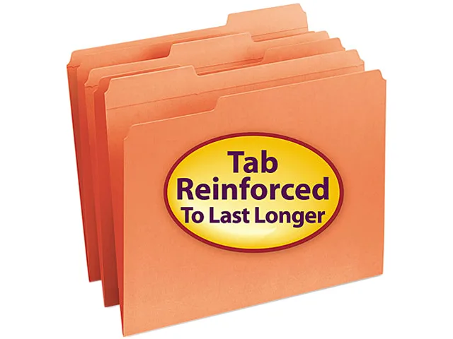 Smead Smead 12534 File Folder Letter Orange 11-pt 100/Box — product photo