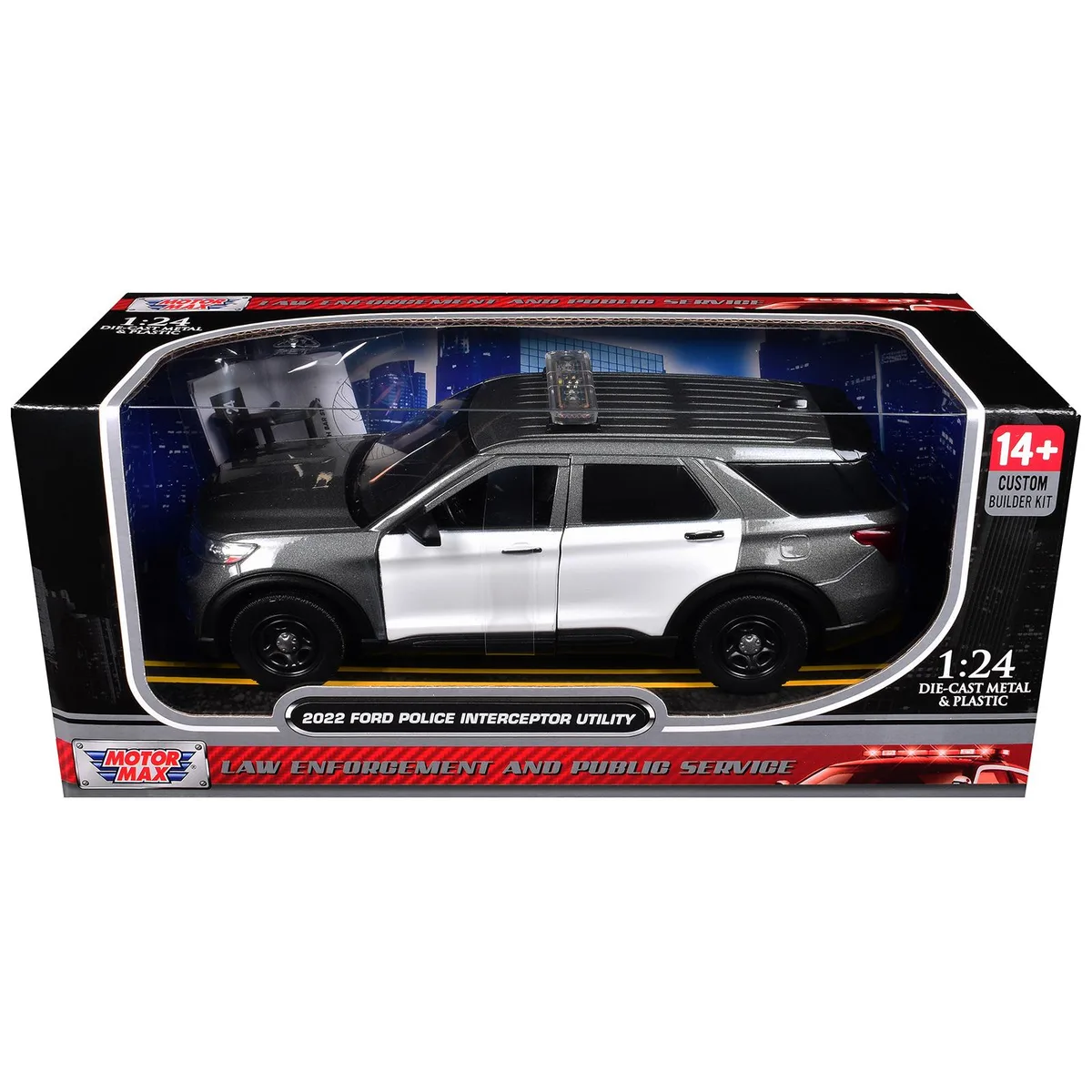MOTORMAX MOTORMAX 2022 Ford Police Interceptor Utility 1/24 Diecast Builder's Kit — product photo