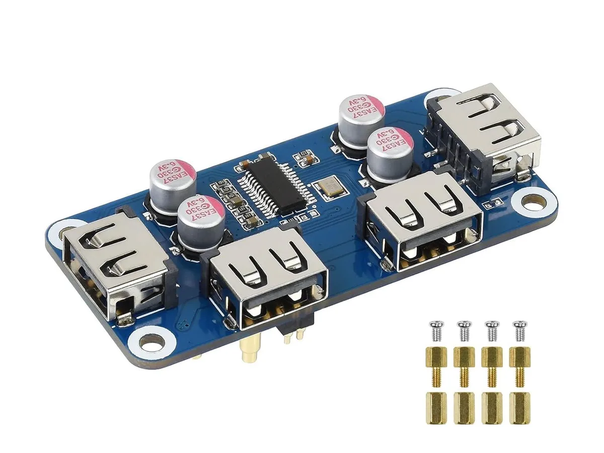 LORDWORLD LORDWORLD USB HUB HAT B Development Board 4 Ports USB 2.0/1.1 — product photo