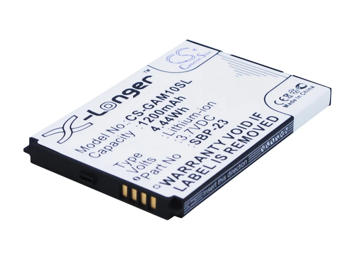 Cameron &amp; Co Cameron &amp; Co DS-CS-GAM10SL cell phone battery 3.7V 1200mAh 1.2 Ah — product photo