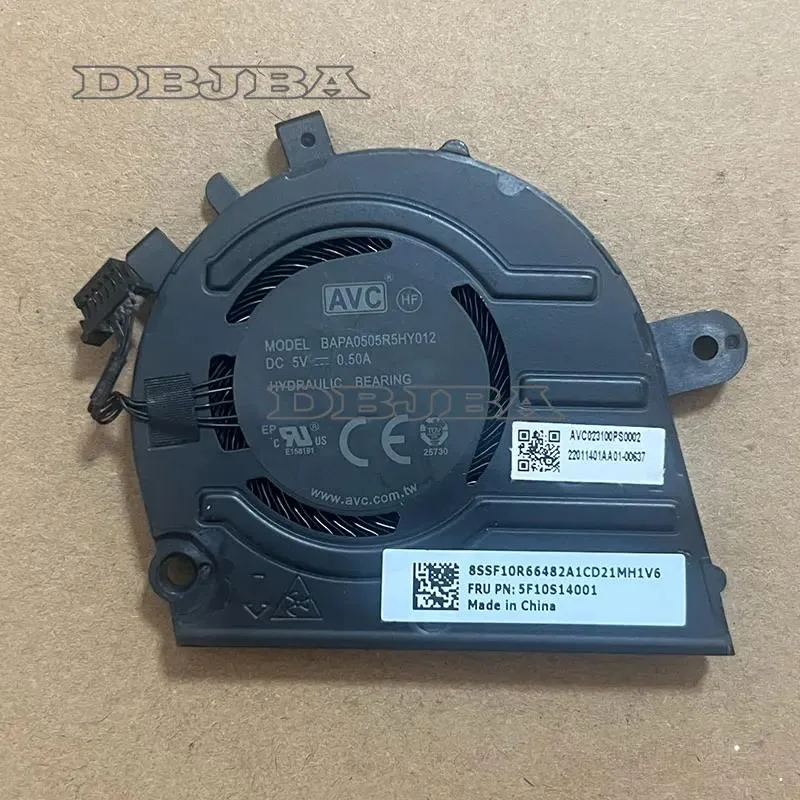 Small black laptop CPU cooling fan with wire connector