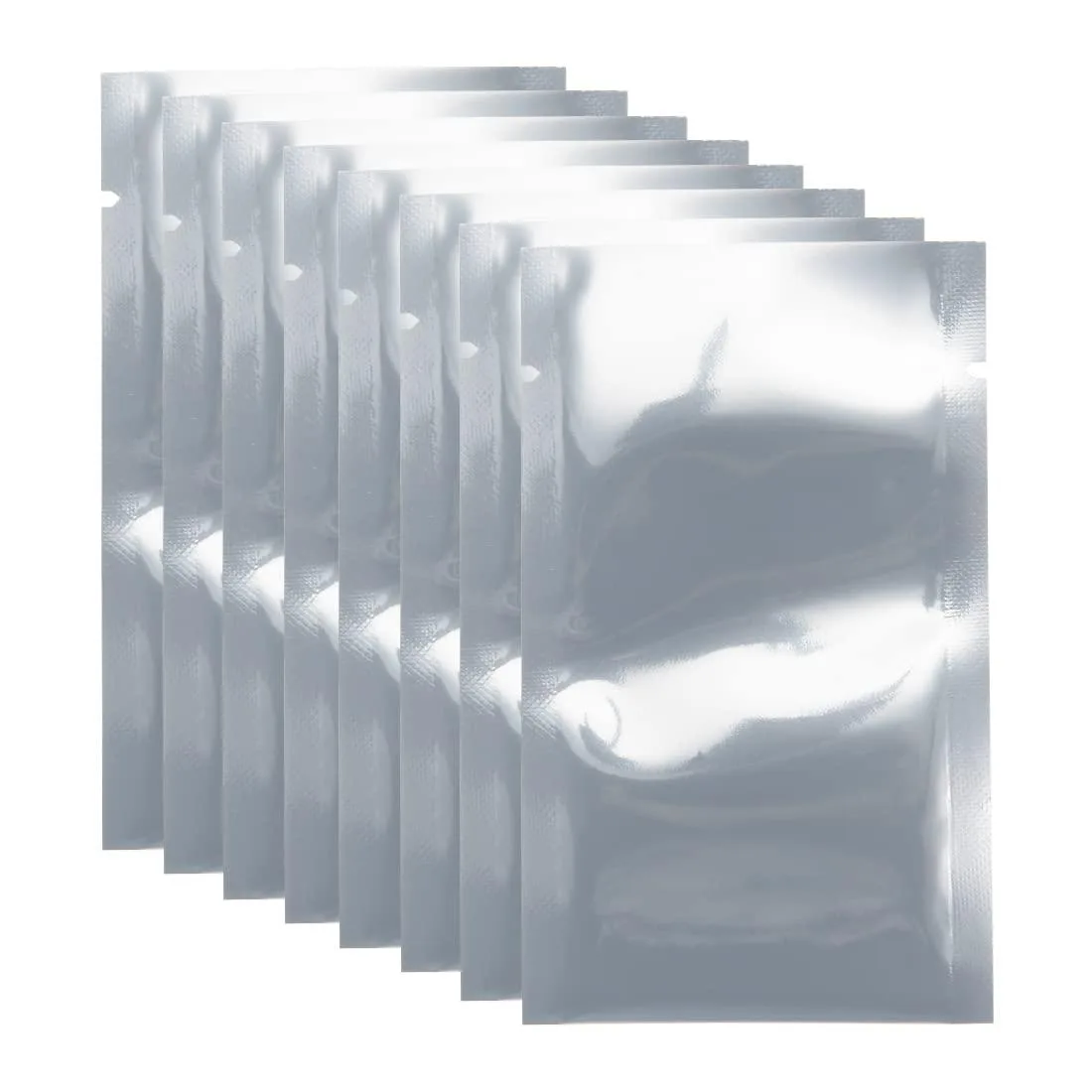 Pack of 25 silver semi-transparent rectangular antistatic shielding bags 60x100mm