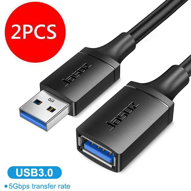 AUBEAMTO AUBEAMTO D114 USB 3.0 Extension Cable Male to Female 2 Pack 6.6FT — product photo