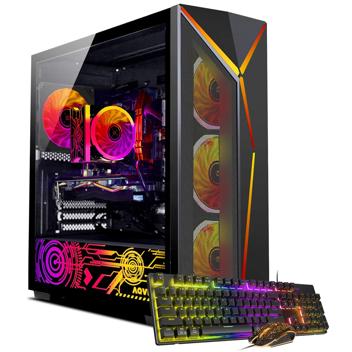 AQVIN AQVIN AQ80 gaming PC Intel Core i7-8700 RTX 3050 32GB DDR4 1TB NVMe — product photo