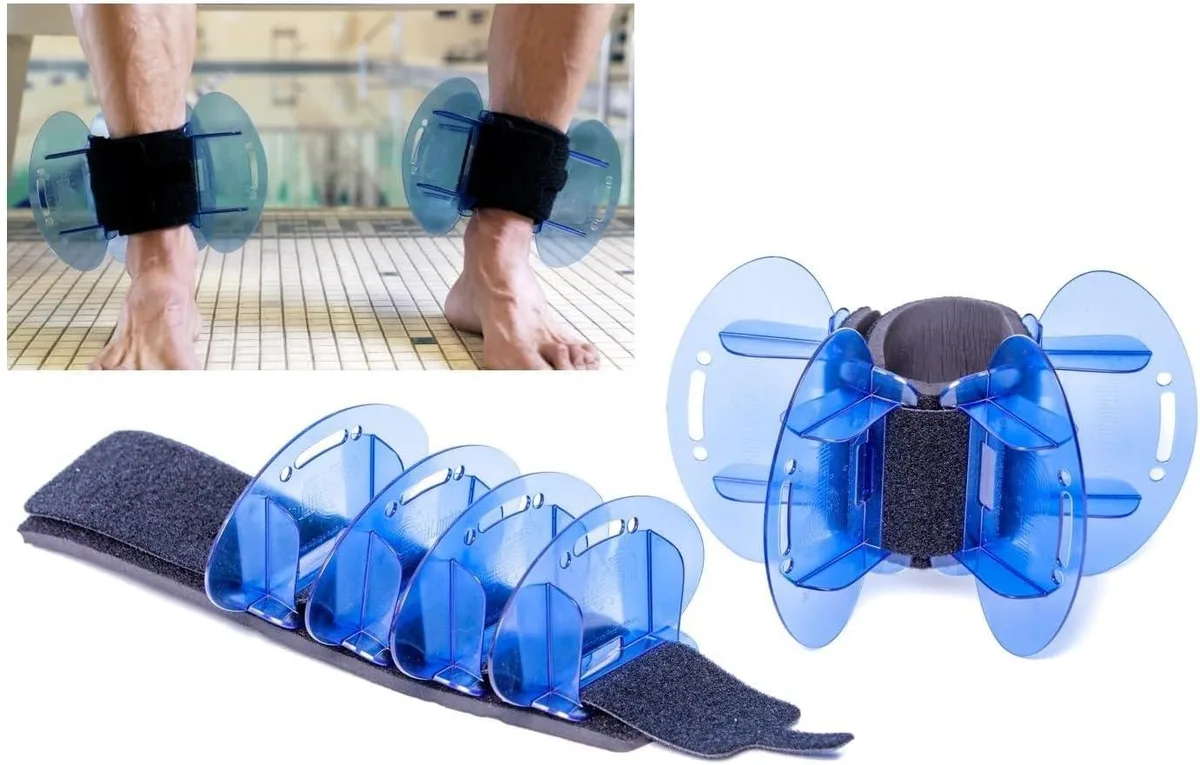 TAURKENAM TAURKENAM High Resistance Hybrid Aquatic Exercise Fin Set Blue — product photo