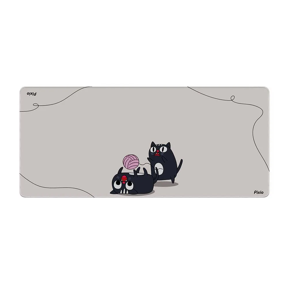 Pixio Pixio PXMP001XXL mouse pad 35.4 x 15.7 inch Playful Cats Beige — product photo