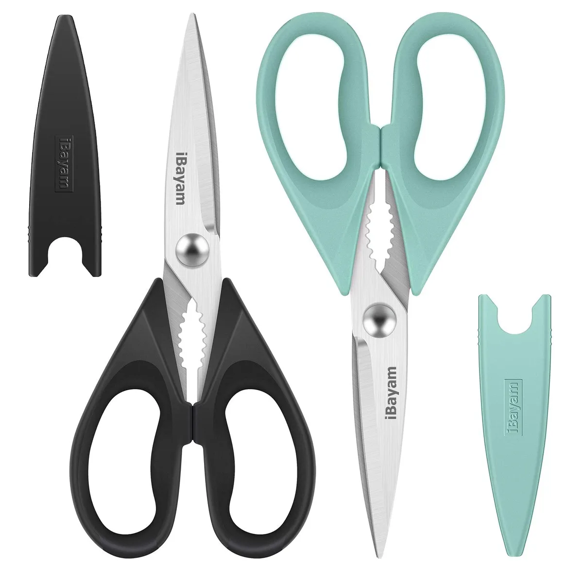 iBayam 2k Kitchen Scissors 2-Pack Aqua 8.5 — product photo