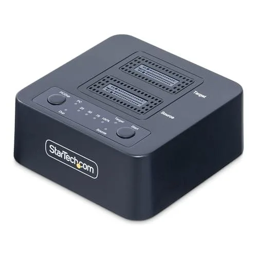 STARTECH STARTECH 1:1 M.2 NVMe Duplicator 90GBpm USB 3.2 20Gbps Dual-Bay Dock — product photo