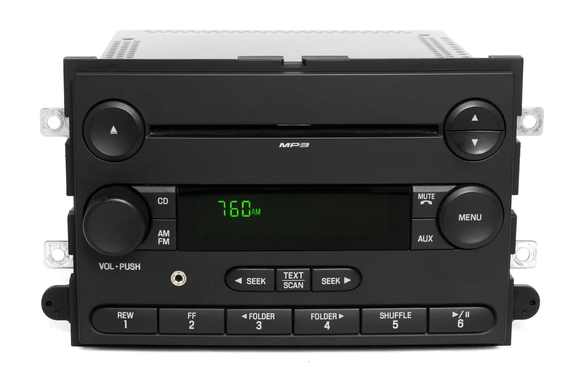 1 Factory Radio 1 Factory Radio 6E5T-18C815-AG AM FM 6 CD receiver aux 3.5mm 2006 Ford Fusion Mercury Milan — product photo