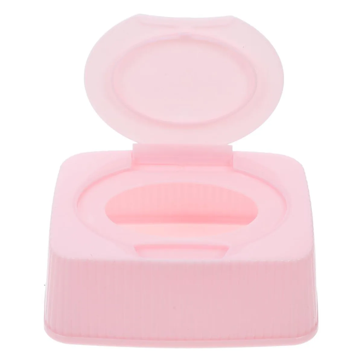 Pink flip-lid wipe holder travel case, dustproof storage box for wipes and cotton pads