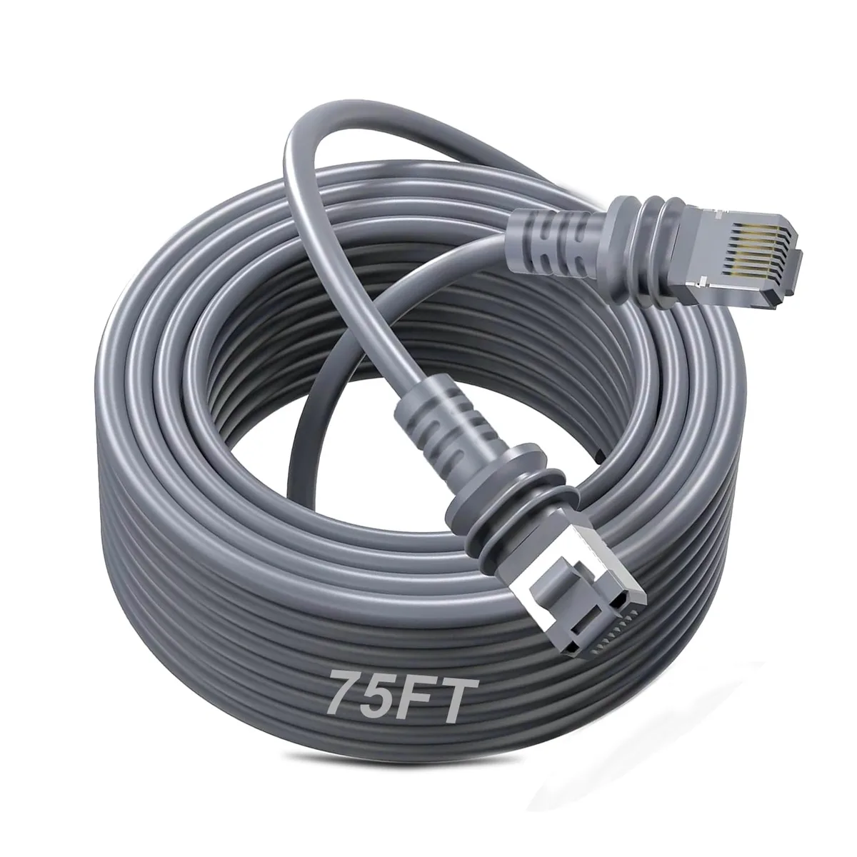 ALL-LUCKY Starlink Gen 3 Cat 6A Ethernet Cable 75FT/23M Gray 40 Clips — product photo