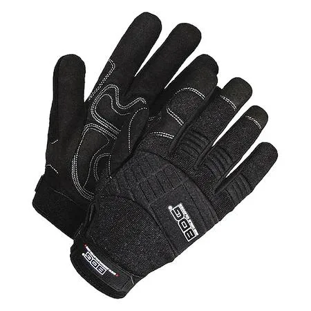 BDG BDG Mechanics Gloves Black Padded Spandex Neoprene Synthetic Leather 20-1-10605B-L — product photo