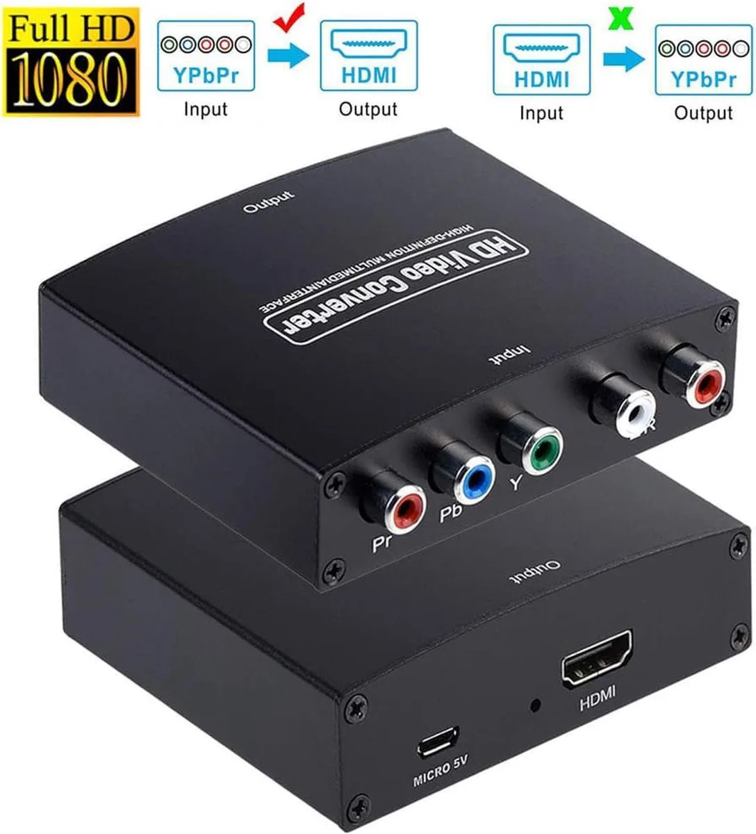 Vszerda Vszerda 5RCA YPbPr RGB to HDMI 1080P Audio Video Converter — product photo