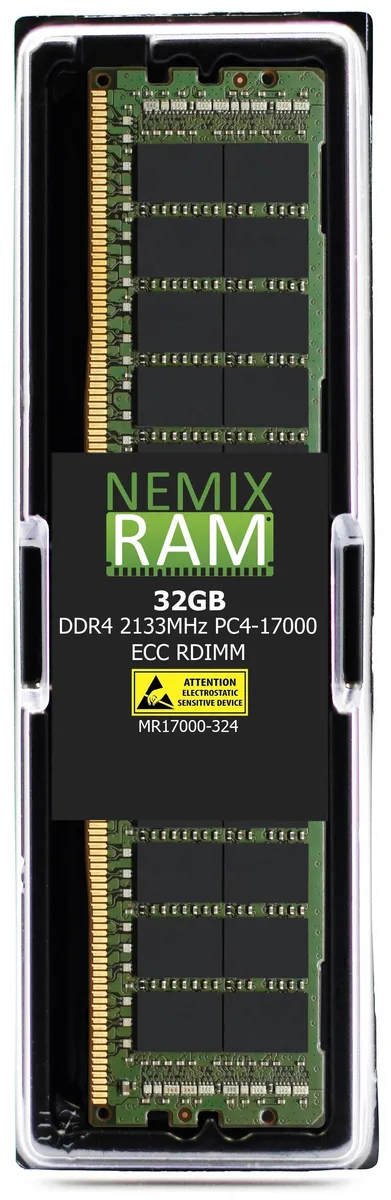 NEMIX RAM NEMIX RAM 32GB DDR4 2133 PC4-17000 CL15 1.2V 288-Pin ECC RDIMM 2Rx4 server RAM — product photo