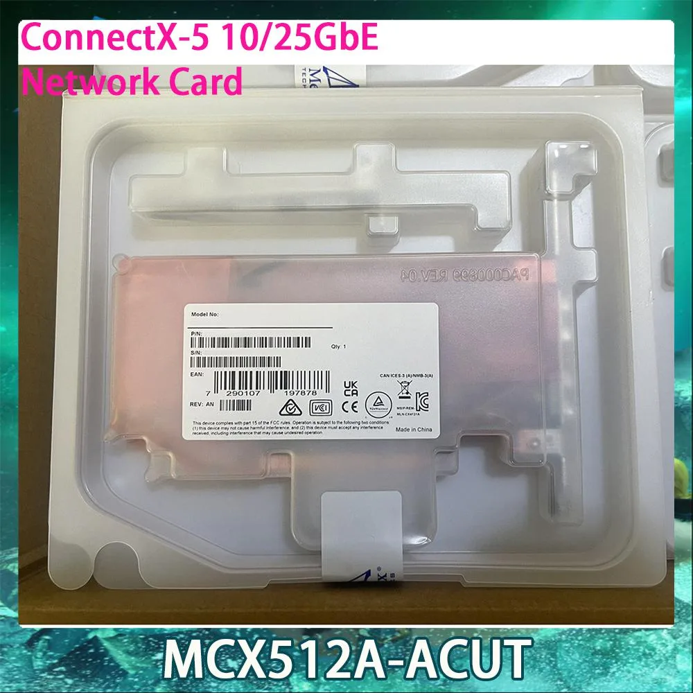Mellanox Technologies Mellanox Technologies MCX512A-ACUT ConnectX-5 10/25GbE PCIe 3.0 x8 Dual Port network card — product photo