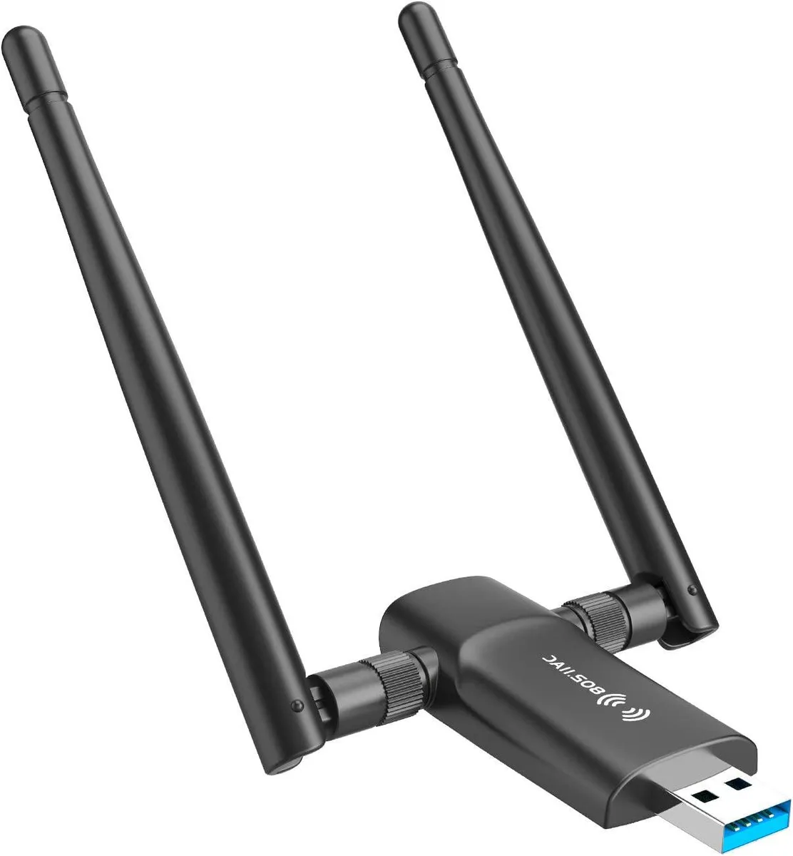 Mickey Technology Mickey Technology Nineplus AC1200 USB 3.0 Wi-Fi Adapter Dual 5dBi Antennas — product photo