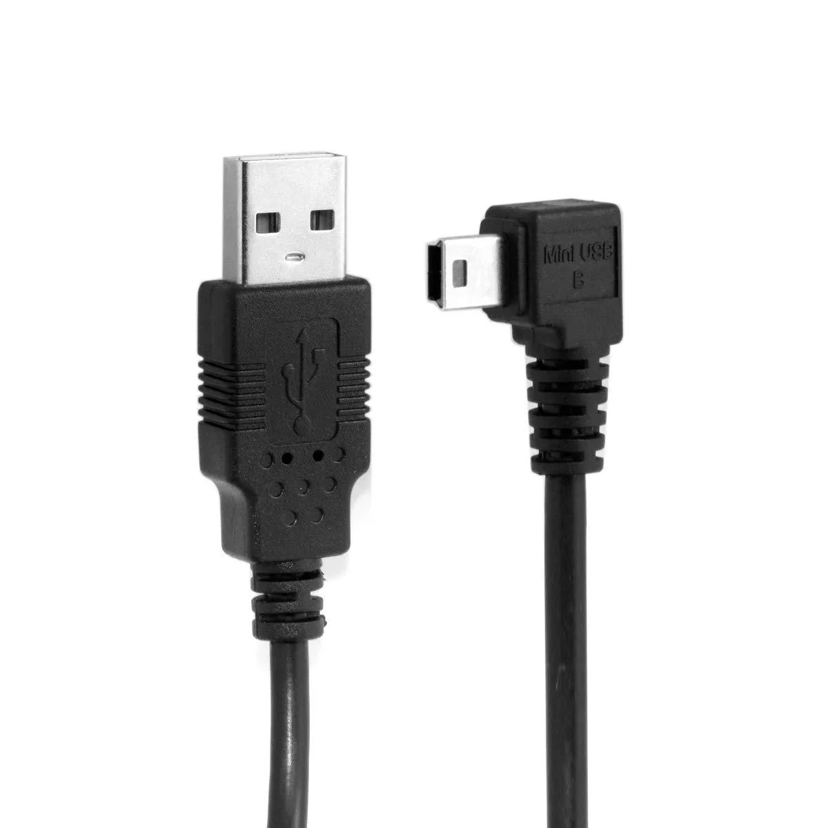 LORDWORLD LORDWORLD Mini USB 2.0 Male to Mini 5-Pin Male 90° Left Angled Cable .5m — product photo